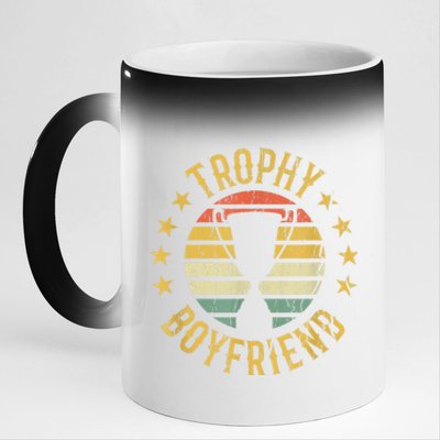 Trophy Boyfriend Retro Clothes Gift For Girlfriend Cute Valentine Gift 11oz Black Color Changing Mug