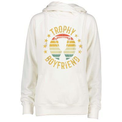 Trophy Boyfriend Retro Clothes Gift For Girlfriend Cute Valentine Gift Womens Funnel Neck Pullover Hood