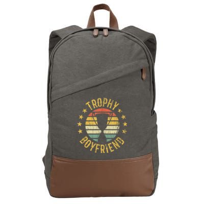 Trophy Boyfriend Retro Clothes Gift For Girlfriend Cute Valentine Gift Cotton Canvas Backpack