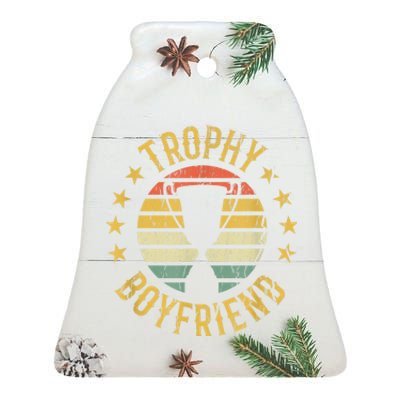 Trophy Boyfriend Retro Clothes Gift For Girlfriend Cute Valentine Gift Ceramic Bell Ornament