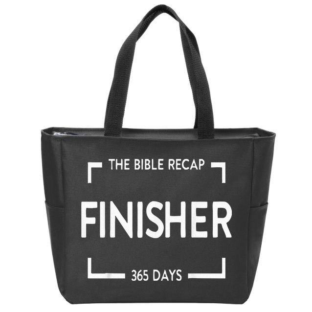 The Bible Recap Finisher 365 Days Zip Tote Bag