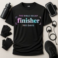 The Bible Recap Finisher 365 Days Christian Religious Cooling Performance Crew T-Shirt