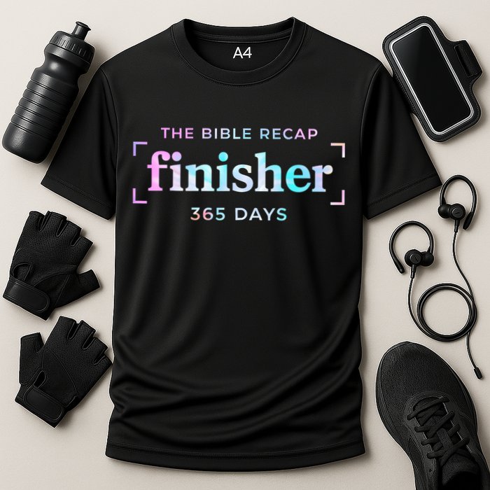 The Bible Recap Finisher 365 Days Christian Religious Cooling Performance Crew T-Shirt