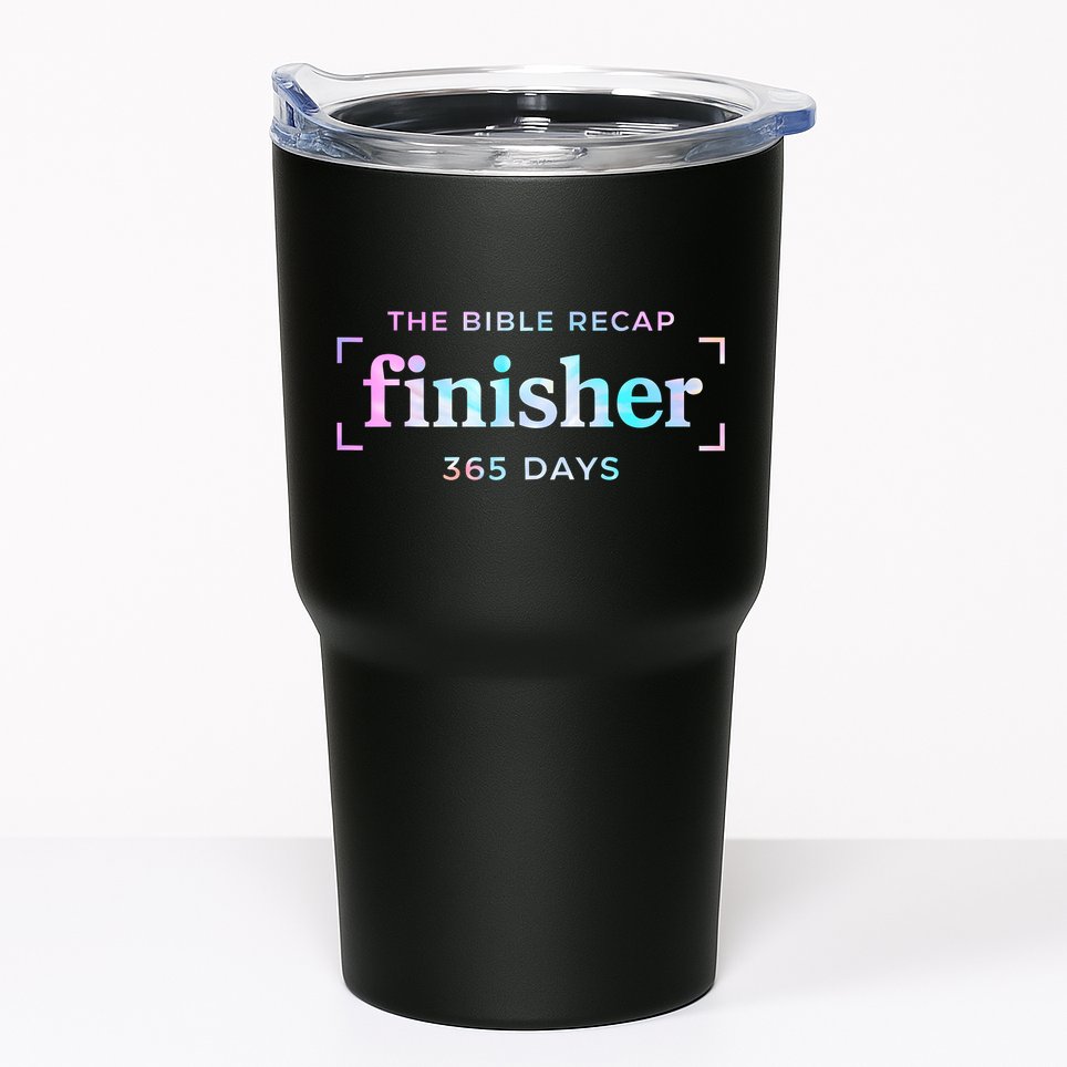 The Bible Recap Finisher 365 Days Christian Religious Tumbler