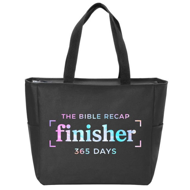 The Bible Recap Finisher 365 Days Christian Religious Zip Tote Bag