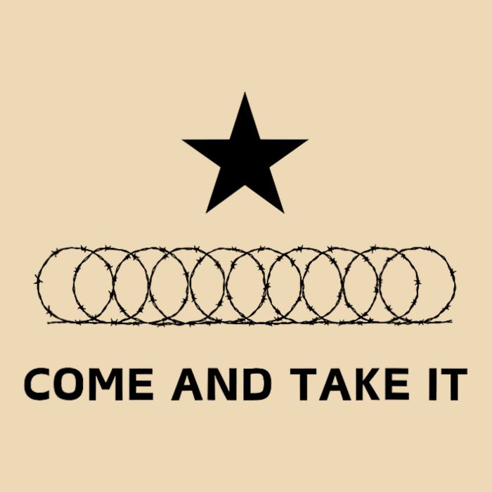 Texas Border Razorwire Come And Take It Zip Tote Bag