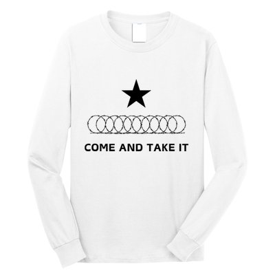 Texas Border Razorwire Come And Take It Long Sleeve Shirt