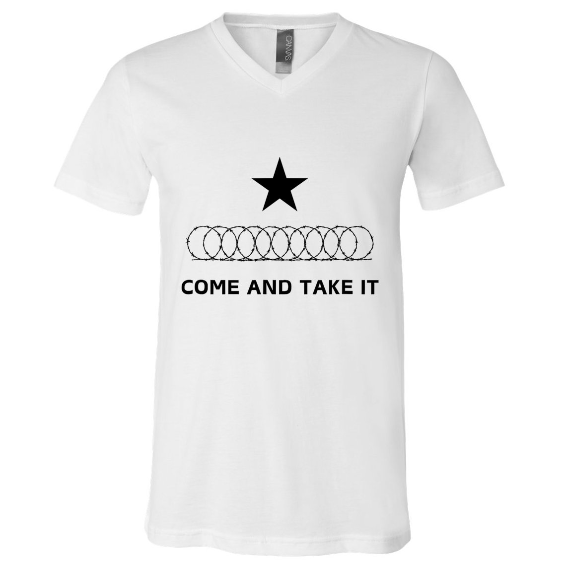 Texas Border Razorwire Come And Take It V-Neck T-Shirt