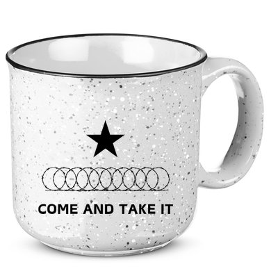 Texas Border Razorwire Come And Take It 15oz Campfire Ceramic Mug