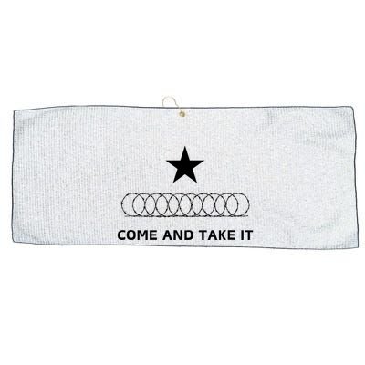 Texas Border Razorwire Come And Take It Large Microfiber Waffle Golf Towel