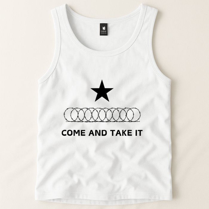 Texas Border Razorwire Come And Take It Tank Top