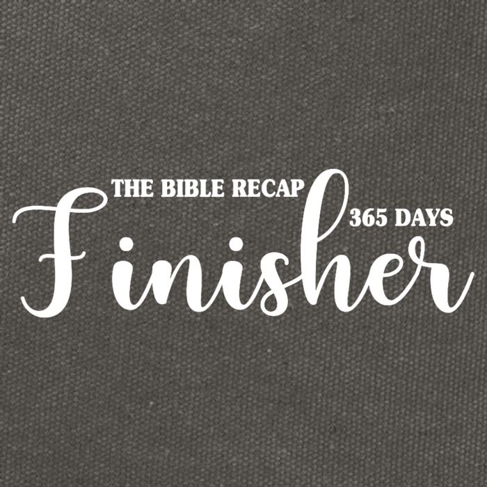 The Bible Recap Finisher 365 Days Cotton Canvas Backpack