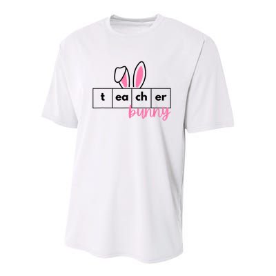 Teacher Bunny Reading Teacher Easter Spring Youth Performance Sprint T-Shirt
