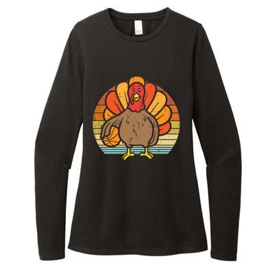 Turkey Basketball Retro Thanksgiving Sports Boys Girls Gift Womens CVC Long Sleeve Shirt