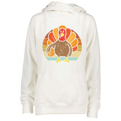 Turkey Basketball Retro Thanksgiving Sports Boys Girls Gift Womens Funnel Neck Pullover Hood