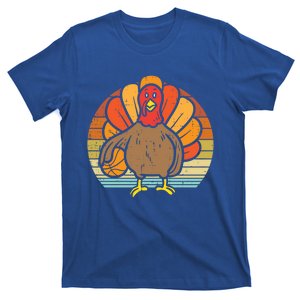 Turkey Basketball Retro Thanksgiving Sports Boys Girls Gift T-Shirt