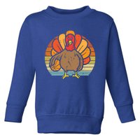 Turkey Basketball Retro Thanksgiving Sports Boys Girls Gift Toddler Sweatshirt