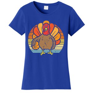 Turkey Basketball Retro Thanksgiving Sports Boys Girls Gift Women's T-Shirt