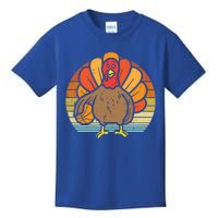 Turkey Basketball Retro Thanksgiving Sports Boys Girls Gift Kids T-Shirt