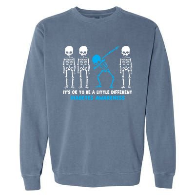 T1D Blue Ribbon It's Ok To Be Different Warrior Garment-Dyed Sweatshirt