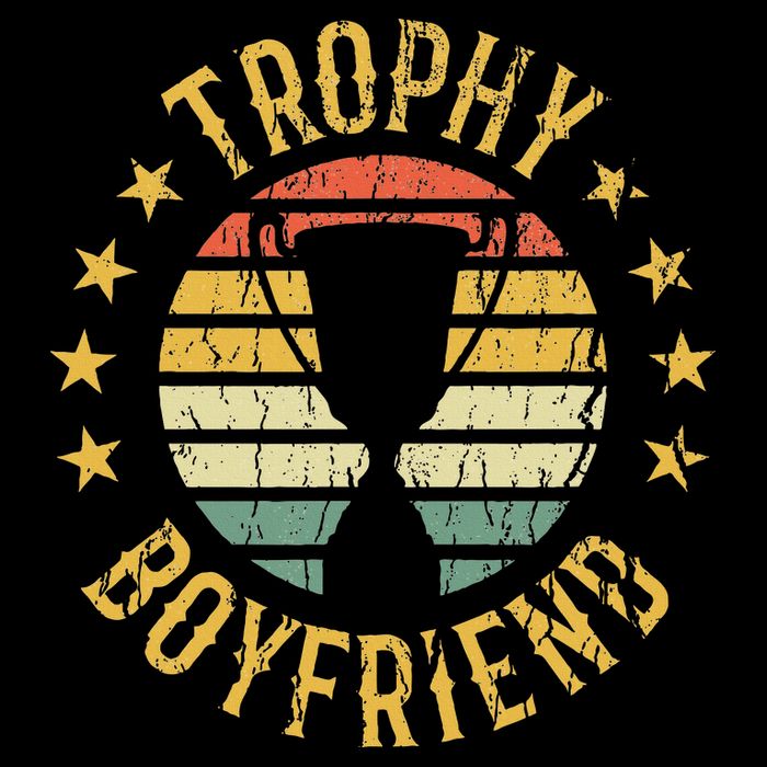 Trophy Boyfriend Retro Clothes Gift For Girlfriend Valentine Button