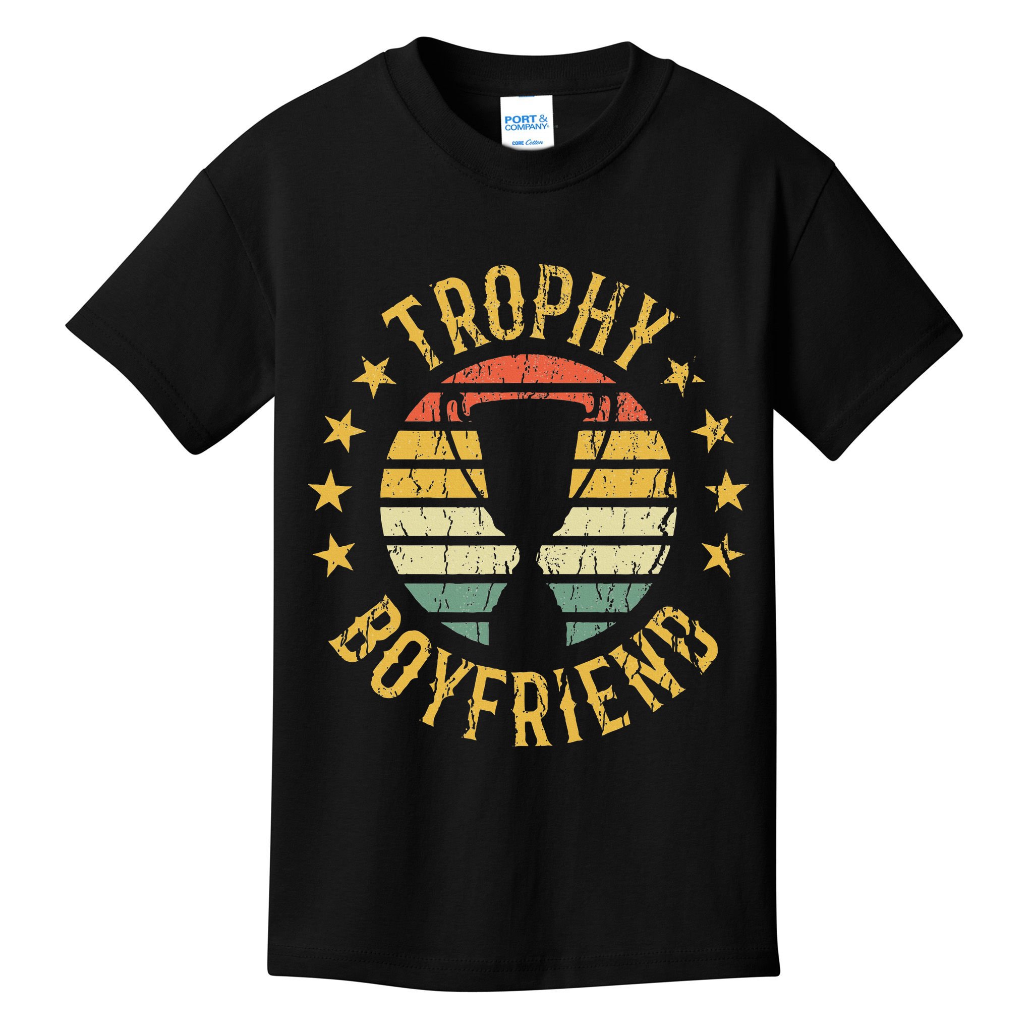Trophy Boyfriend Retro Clothes Gift For Girlfriend Valentine Kids T-Shirt