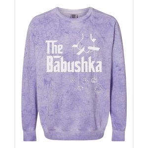 The Babushka! Russian Grandmother Baby Shower Colorblast Crewneck Sweatshirt