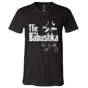 The Babushka! Russian Grandmother Baby Shower V-Neck T-Shirt