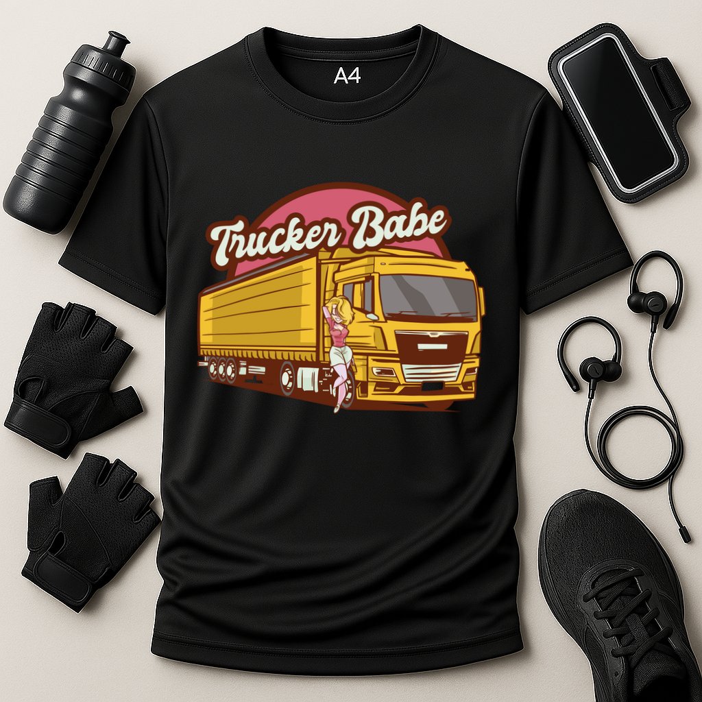 Trucker Babe Retro Cooling Performance Crew T-Shirt