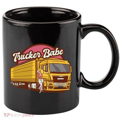 Trucker Babe Retro 11oz C Handle Ceramic Mug