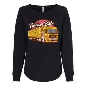 Trucker Babe Retro Womens California Wash Sweatshirt