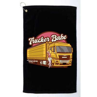 Trucker Babe Retro Golf Towel