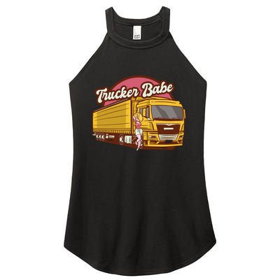 Trucker Babe Retro Women's Perfect Tri Rocker Tank