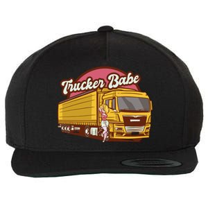 Trucker Babe Retro Wool Snapback Cap