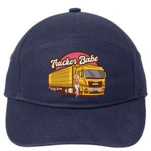 Trucker Babe Retro 7-Panel Snapback Hat