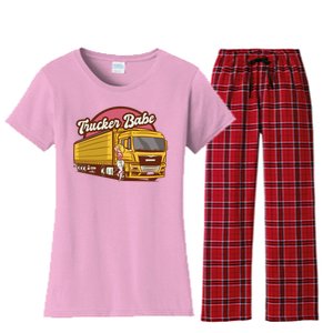 Trucker Babe Retro Women's Flannel Pajama Set