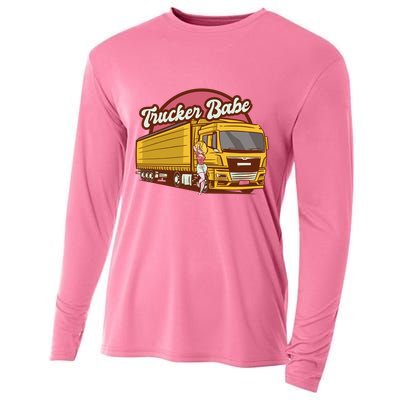 Trucker Babe Retro Cooling Performance Long Sleeve Crew