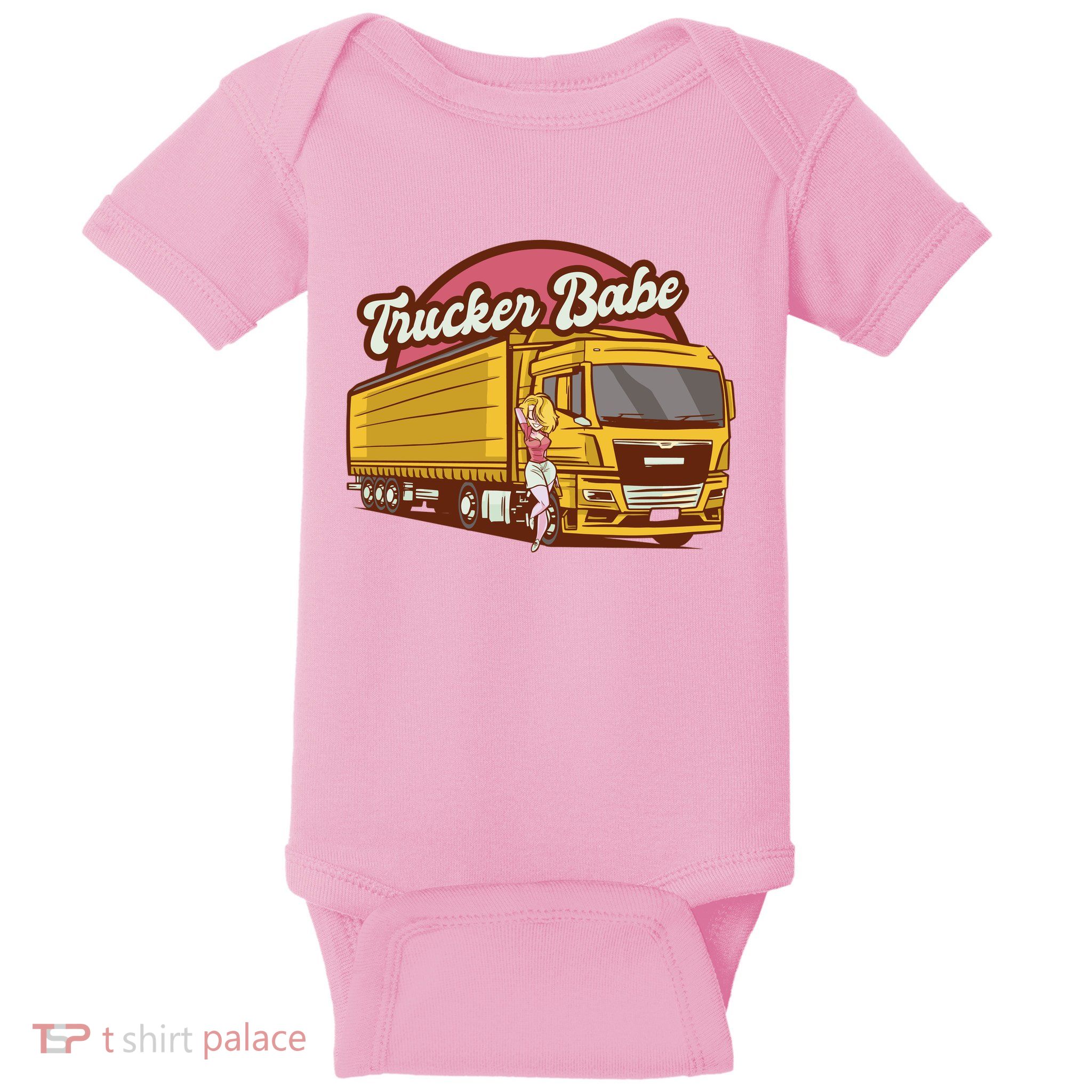 Trucker Babe Retro Baby Bodysuit