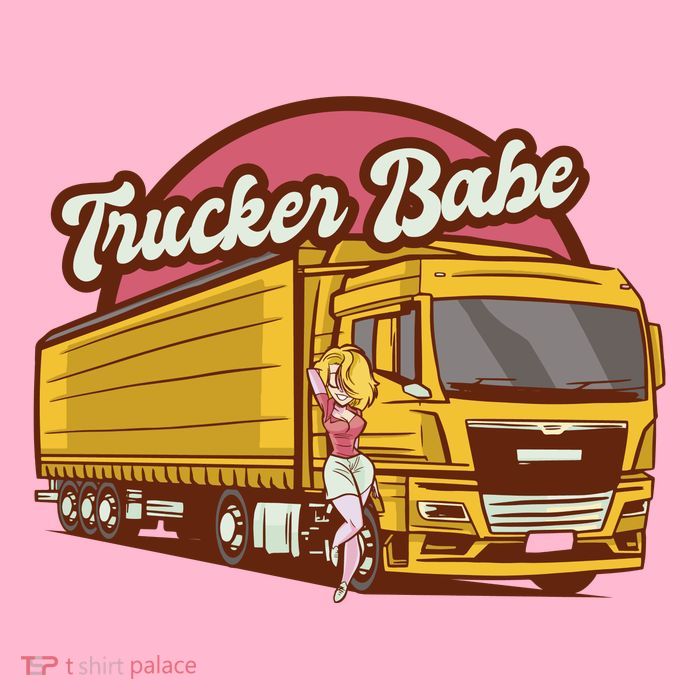 Trucker Babe Retro Baby Bodysuit