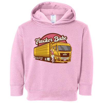 Trucker Babe Retro Toddler Hoodie