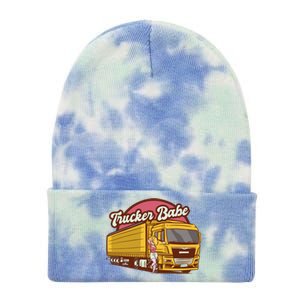 Trucker Babe Retro Tie Dye 12in Knit Beanie