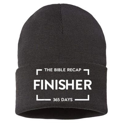 The Bible Recap Finisher 365 Days Sustainable Knit Beanie