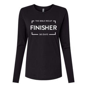 The Bible Recap Finisher 365 Days Womens Cotton Relaxed Long Sleeve T-Shirt