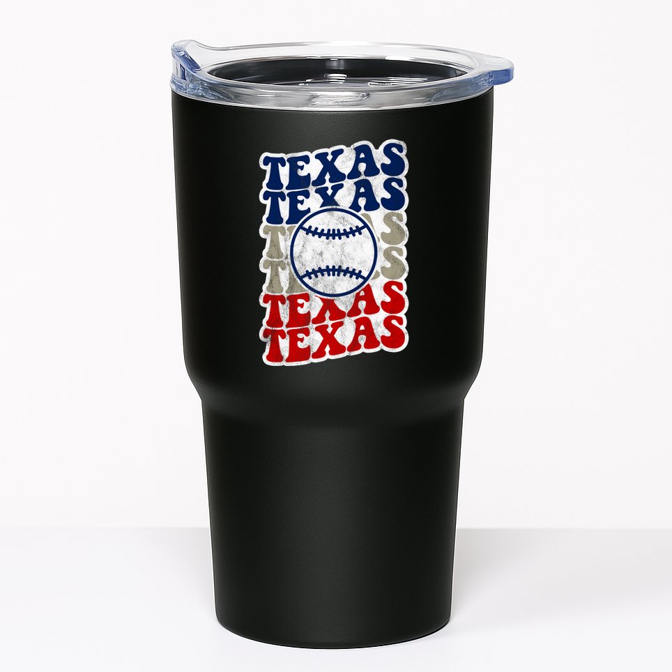 Texas Baseball Retro Sport Tumbler