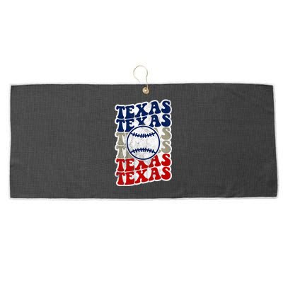 Texas Baseball Retro Sport Large Microfiber Waffle Golf Towel