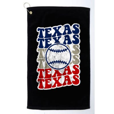 Texas Baseball Retro Sport Platinum Collection Golf Towel