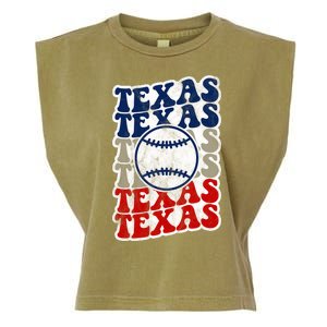 Texas Baseball Retro Sport Garment-Dyed Women's Muscle Tee