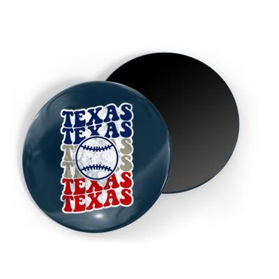 Texas Baseball Retro Sport Magnet