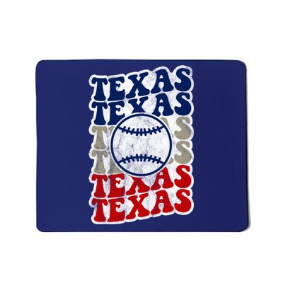 Texas Baseball Retro Sport Mousepad