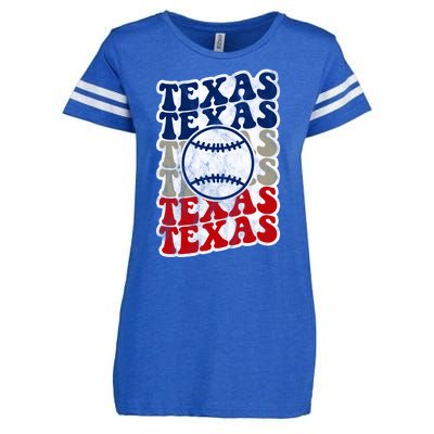 Texas Baseball Retro Sport Enza Ladies Jersey Football T-Shirt